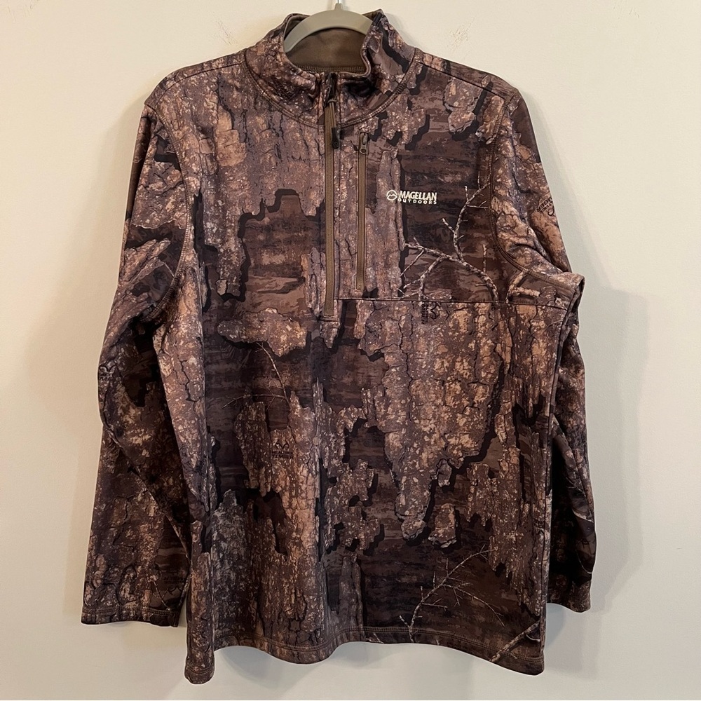 Unisex Magellan camouflage quarter zip pullover sweater size large L